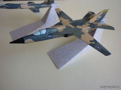Сборная бумажная модель / scale paper model, papercraft General Dynamics F-111 (Bruno VanHecke) 
