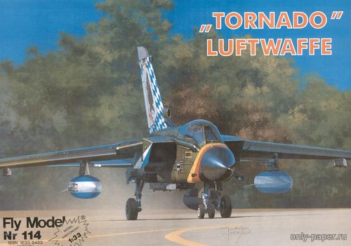 Сборная бумажная модель / scale paper model, papercraft Tornado IDS Luftwaffe (Fly Model 114) 