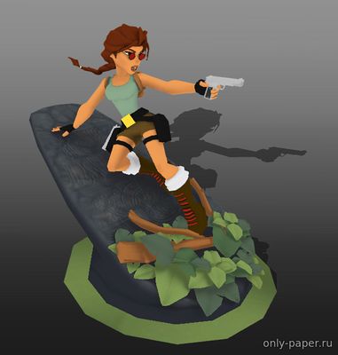 Сборная бумажная модель / scale paper model, papercraft Лара Крофт / Lara Croft (Tomb Raider) 