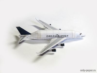 Сборная бумажная модель / scale paper model, papercraft Boeing 747 Dreamlifter (Large Cargo Freighter, LCF) (Bruno VanHecke) 