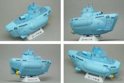 Модель подводной лодки U Boat Type VIIC из бумаги/картона