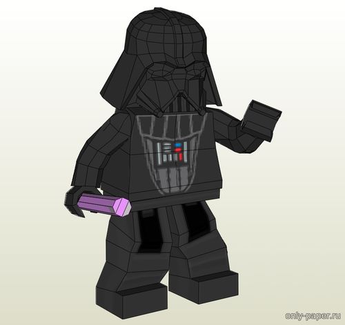 Сборная бумажная модель / scale paper model, papercraft Lego Dart Vader (Star Wars) 