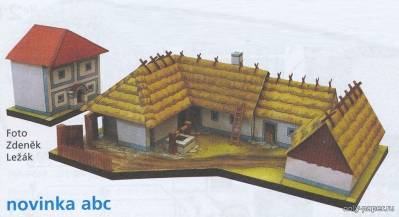Сборная бумажная модель / scale paper model, papercraft Usedlost z jihozapadniho Slovenska [ ABC 2005 -12] 