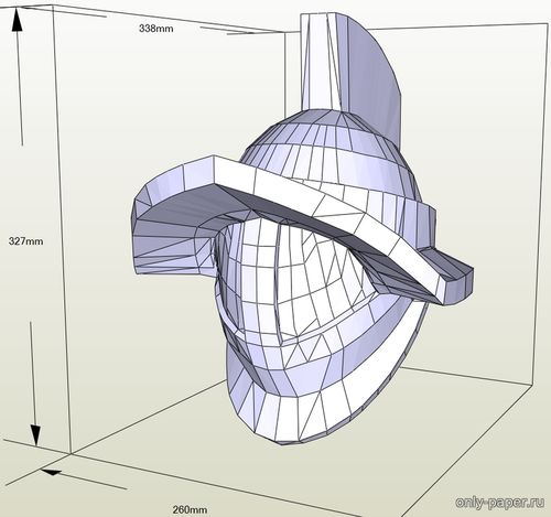Модель шлема Гладиатора из бумаги/картона