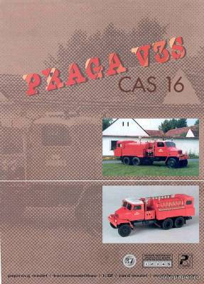 Сборная бумажная модель / scale paper model, papercraft Praga V3S CAS 16 (PK Graphica 037) 
