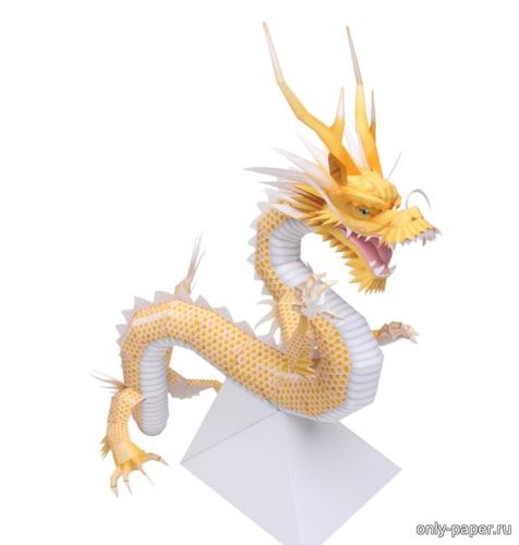 Сборная бумажная модель / scale paper model, papercraft Дракон 