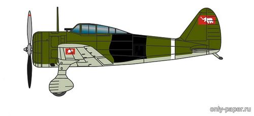 Сборная бумажная модель / scale paper model, papercraft Nakajima Ki-27b Thailand Air Force 