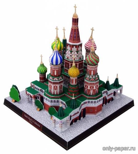 Сборная бумажная модель / scale paper model, papercraft Собор Василия Блаженного / Saint Basil’s Cathedral 