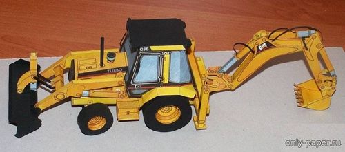 Сборная бумажная модель / scale paper model, papercraft Caterpillar 428 B (ABC 16/1992) 