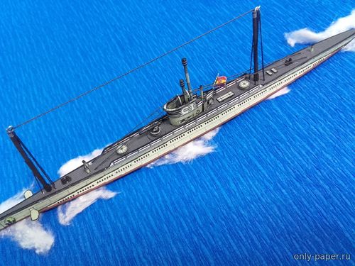 Сборная бумажная модель / scale paper model, papercraft Подводные лодки класса С (1928) 