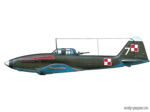 Модель самолета Avia B.33 из бумаги/картона