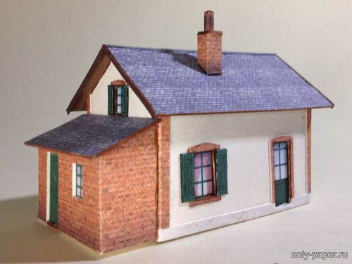 Сборная бумажная модель / scale paper model, papercraft Сторожевая будка на переезде / Maison de Garde Barrière 
