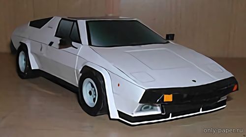 Сборная бумажная модель / scale paper model, papercraft Lamborghini Silhouette (Shikisha) 