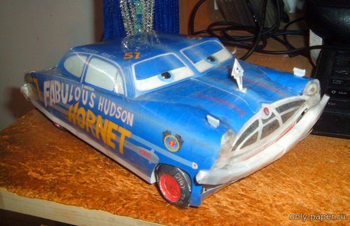 Сборная бумажная модель / scale paper model, papercraft Тачки/Cars: Fabulous Hudson Hornet 51 (Michael Dazzo) 