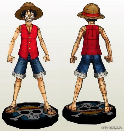 Сборная бумажная модель / scale paper model, papercraft Монки Д. Луффи / Monkey D Luffy (One Piece) 