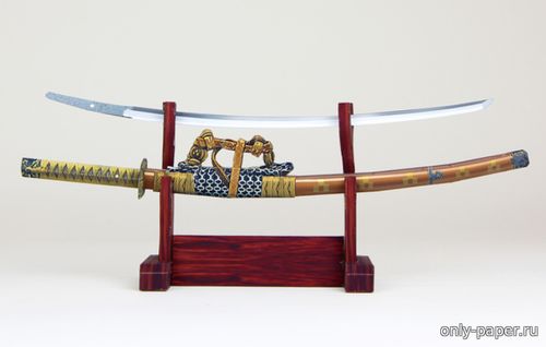 Сборная бумажная модель / scale paper model, papercraft Японский меч: Меч Доджигири Ясуцуна (Canon) 