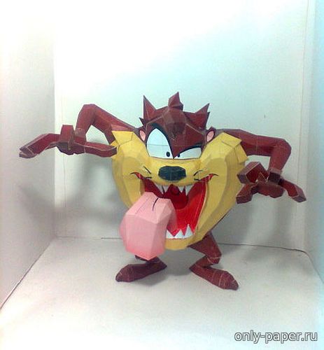 Сборная бумажная модель / scale paper model, papercraft Looney Tunes - Tasmanian Devil (Taz) 
