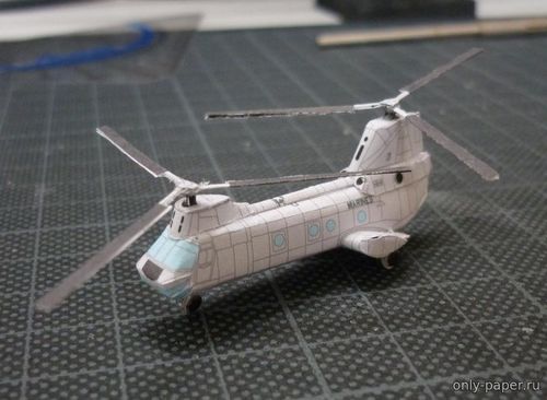 Сборная бумажная модель / scale paper model, papercraft Boeing Vertol CH-46 Sea Knight / CH-46 Sea Knight US Navy HC-8 (Bruno VanHecke - Carlos Ferreira) 