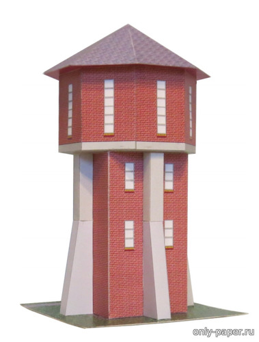 Сборная бумажная модель / scale paper model, papercraft Водонапорная башня (Boris Voigt) 