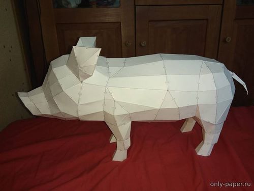 Модель свинки из бумаги/картона