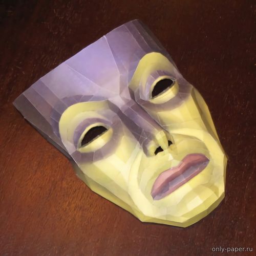 Модель маски из Волшебного зеркала из бумаги/картона