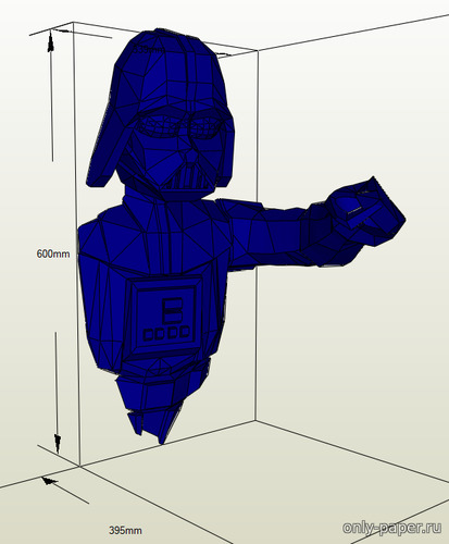 Сборная бумажная модель / scale paper model, papercraft Dart Vader (Star Wars) 