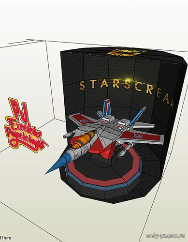 Сборная бумажная модель / scale paper model, papercraft Starscream (Трансформеры) 