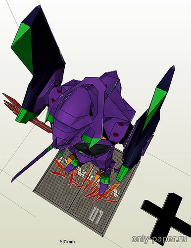 Сборная бумажная модель / scale paper model, papercraft Evangelion Unit-01 