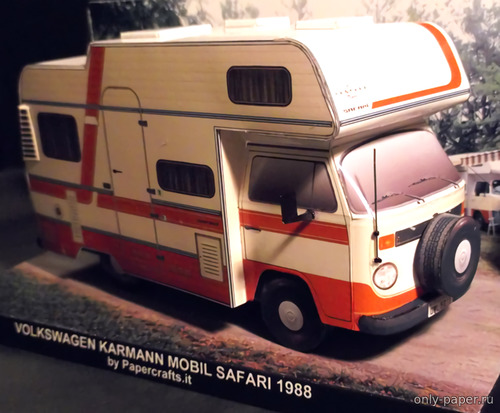 Сборная бумажная модель / scale paper model, papercraft Volkswagen T2 Karmann Mobil Safari 