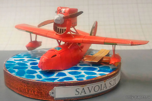 Сборная бумажная модель / scale paper model, papercraft Porco Rosso - Savoia S.21 (Shigeru Takigami) 