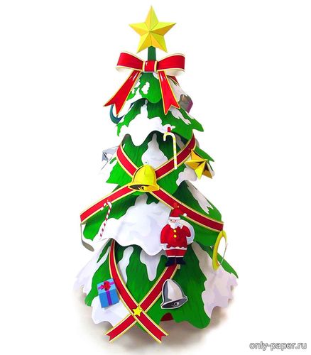 Сборная бумажная модель / scale paper model, papercraft Новогодняя елка / Christmas tree 