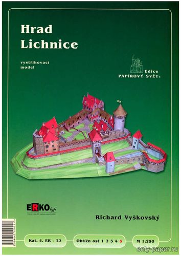 Сборная бумажная модель / scale paper model, papercraft Hrad Lichnice (Erko) 