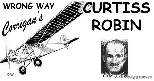 Сборная бумажная модель / scale paper model, papercraft Curtiss Robin (Fiddlers Green) 
