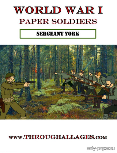 Сборная бумажная модель / scale paper model, papercraft WWI Paper Soldiers / Солдаты первой мировой войны 