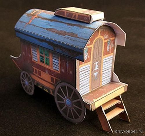 Сборная бумажная модель / scale paper model, papercraft Neverwinter - Madam Eva’s Caravan (Arc Games) 