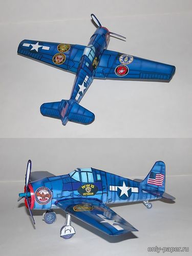 Сборная бумажная модель / scale paper model, papercraft Grumman Hellcat Pearl Harbor Day (Fiddlers Green) 