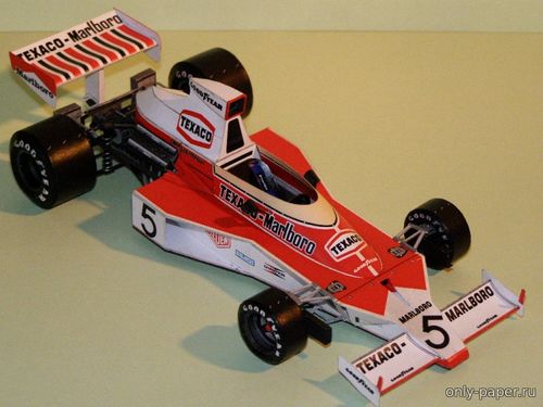 Сборная бумажная модель / scale paper model, papercraft McLaren M23, E.Fittipaldi, Monaco GP (1974) [Spinler 063] 