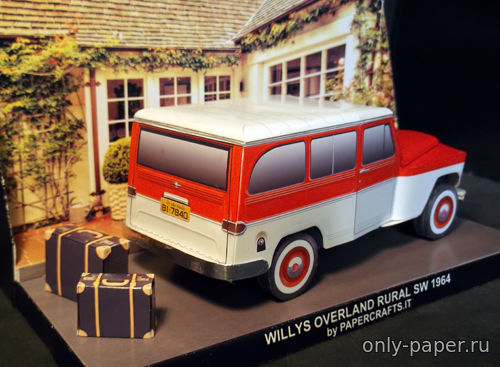 Модель автомобиля Willys Overland Rural SW 1964 из бумаги/картона
