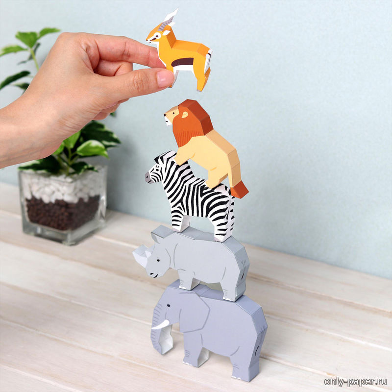 игрушка слон из бумаги