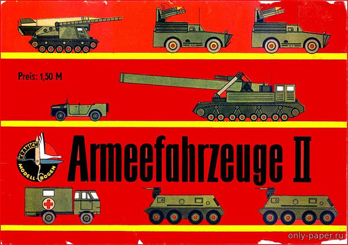 Сборная бумажная модель / scale paper model, papercraft Armeefahrzeuge II (Kranich) 