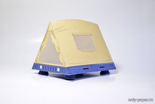 Модель летающей палатки из аниме «Laid-Back Camp» из бумаги/картона