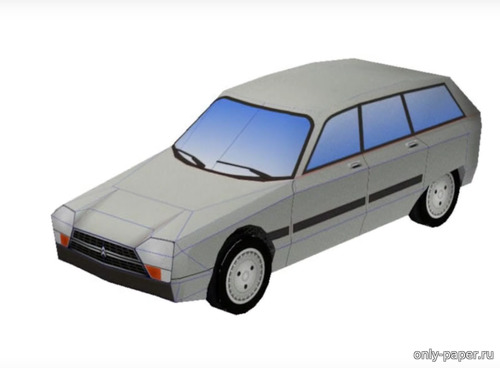 Сборная бумажная модель / scale paper model, papercraft Citroën GS 