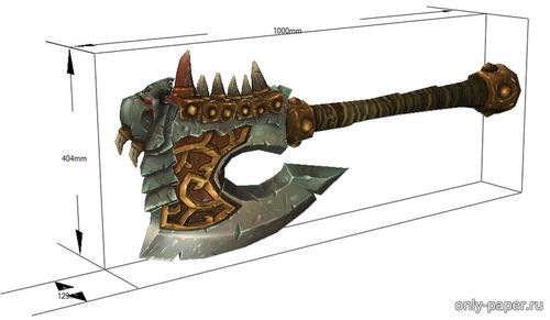 Сборная бумажная модель / scale paper model, papercraft Gorehowl (World of Warcraft) 