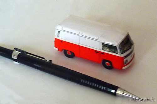 Сборная бумажная модель / scale paper model, papercraft VW KOMBI set 1 