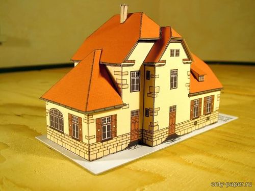 Сборная бумажная модель / scale paper model, papercraft Bahnhof Schrein 