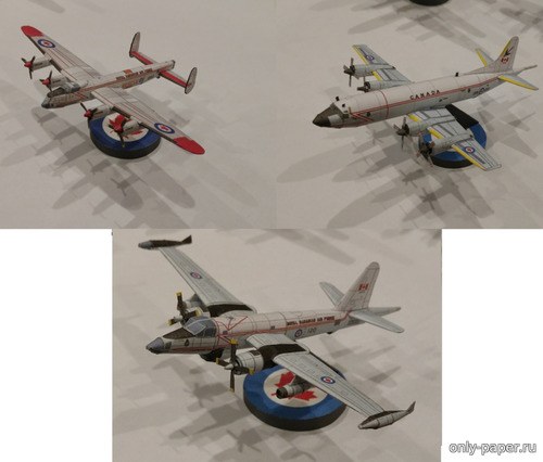 Сборная бумажная модель / scale paper model, papercraft Патрульные самолёты ВВС Канады (Bruno VanHecke - Brent) 
