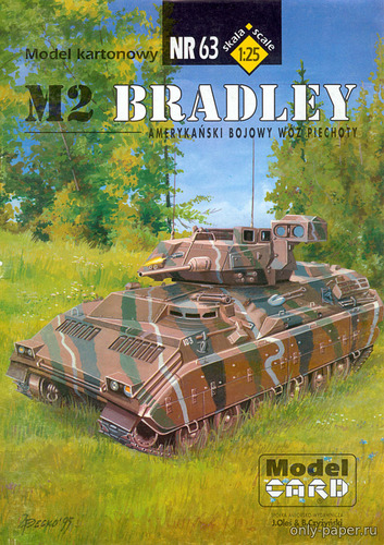Сборная бумажная модель / scale paper model, papercraft M2 Bradley (ModelCard 063) 