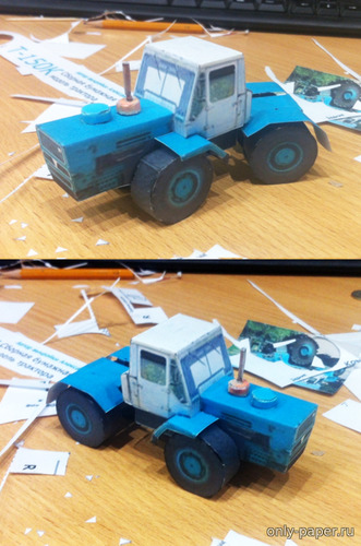 Сборная бумажная модель / scale paper model, papercraft Трактор Т-150К [Alexandr87] 