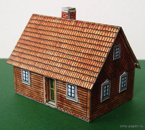 Сборная бумажная модель / scale paper model, papercraft Деревянный домик / Spreewaldhaus 