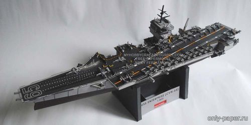 Сборная бумажная модель / scale paper model, papercraft Авианосец USS Enterprise (CVN-65) 